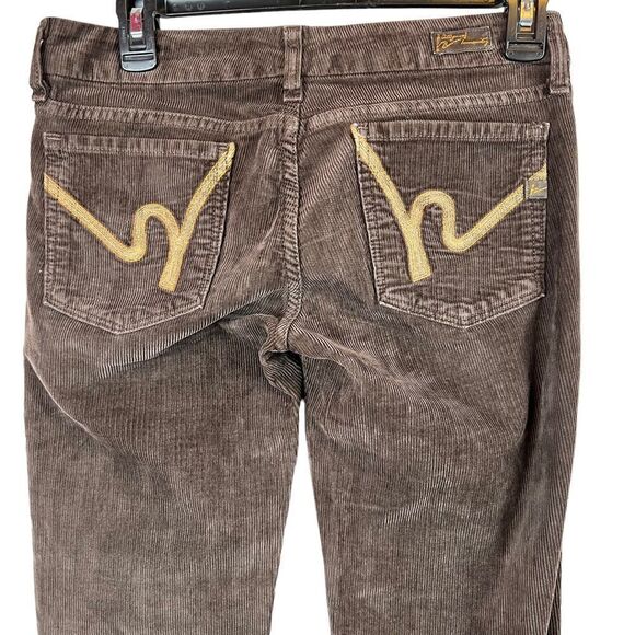 COH Cord Jeans #86 The Sienna Jeans Low Waist Straight Leg in Dark Brown Size 27 - Picture 5 of 9